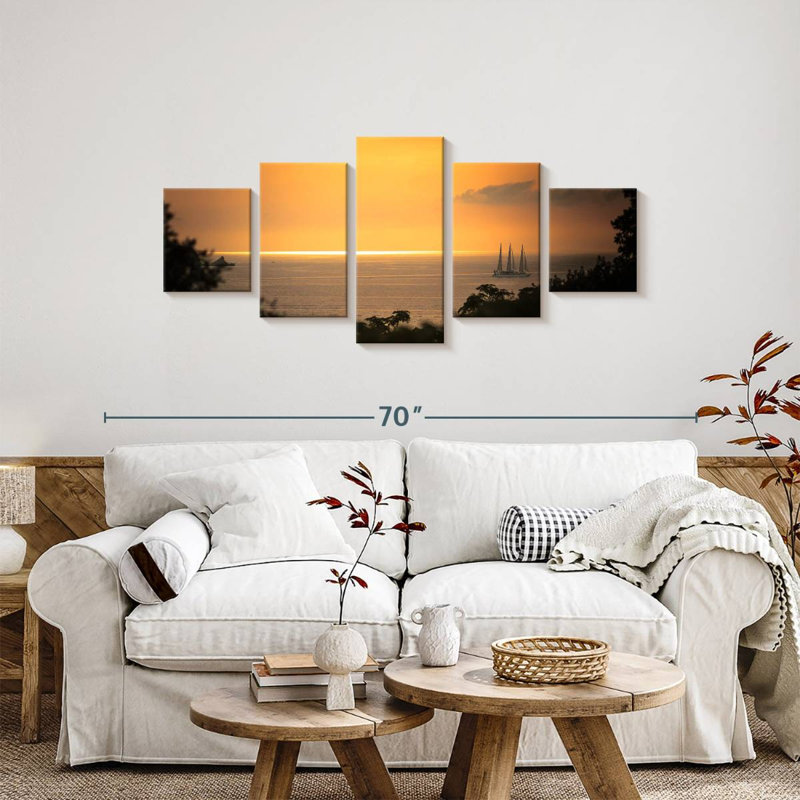 Ship Sunset Cruise, 24" H x 55" W