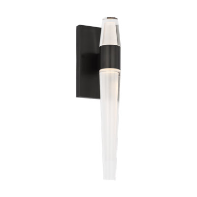 Sean Lavin Lassell 2-light single wall sconce in polished nickel finish with crystal shades