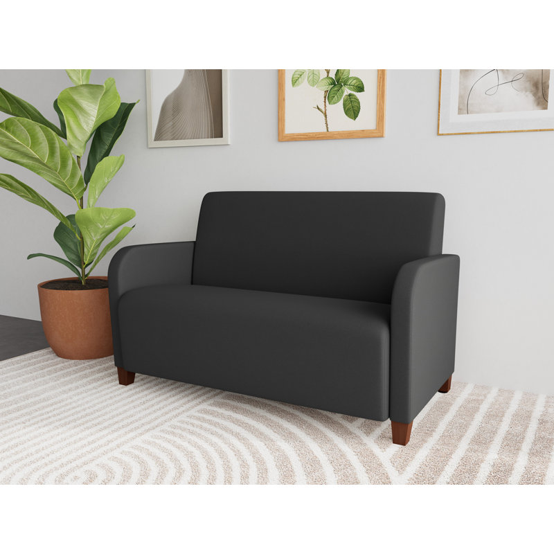 Causeuse de réception Siena, Noyer, Graphite portes ouvertes