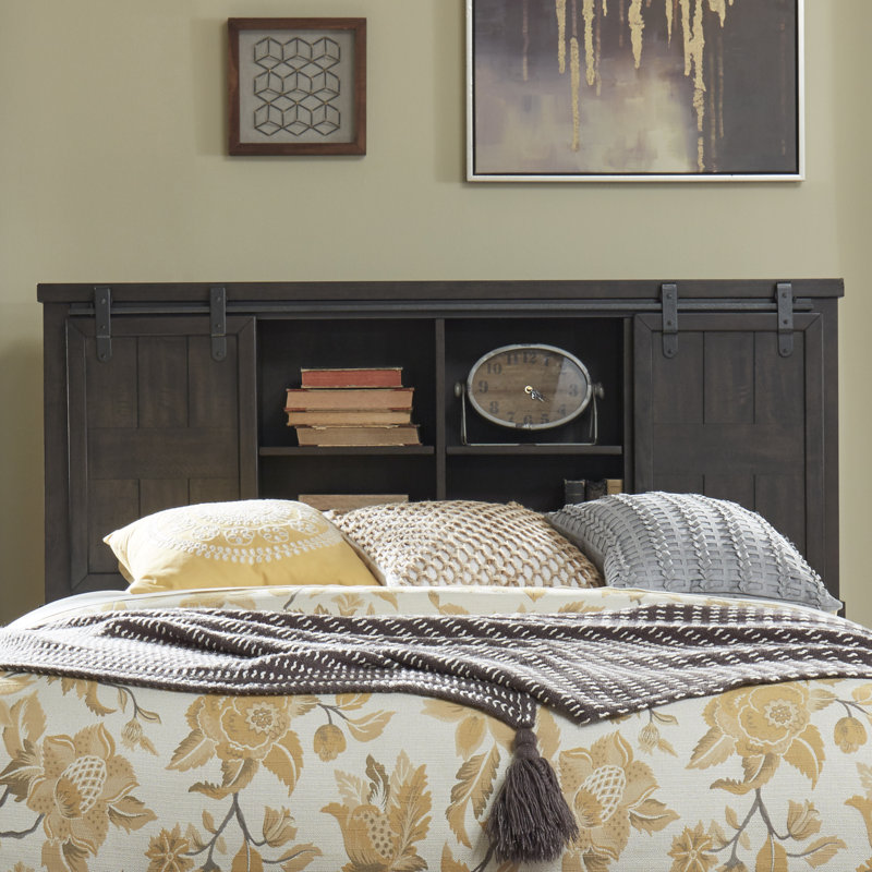 Lexee Bookcase Bed, Dresser & Mirror, King