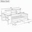 Lit de jour en coin avec tiroirs de rangement, bureau intégré, station de recharge et bibliothèque, structure de lit de jour multifonctionnelle en bois pour chambre à coucher ou chambre d'amis-1601030057