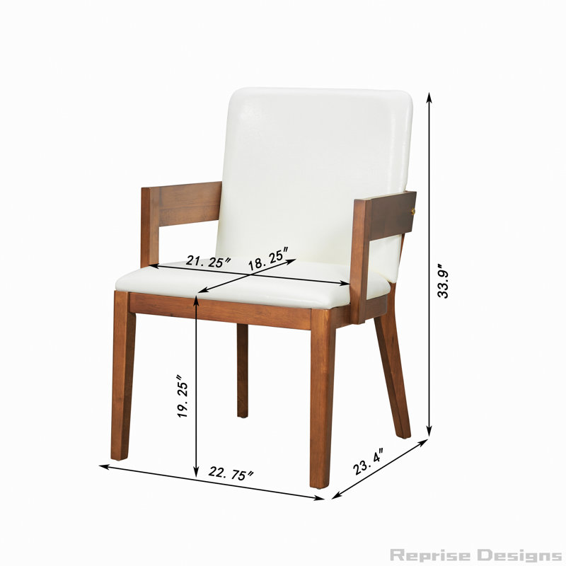 Ensemble de 2 chaises de salle à manger rembourrées, Noyer