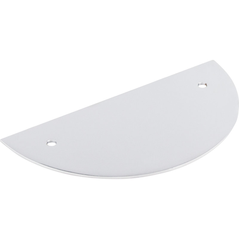 Half Circle Backplate, Polished Chrome