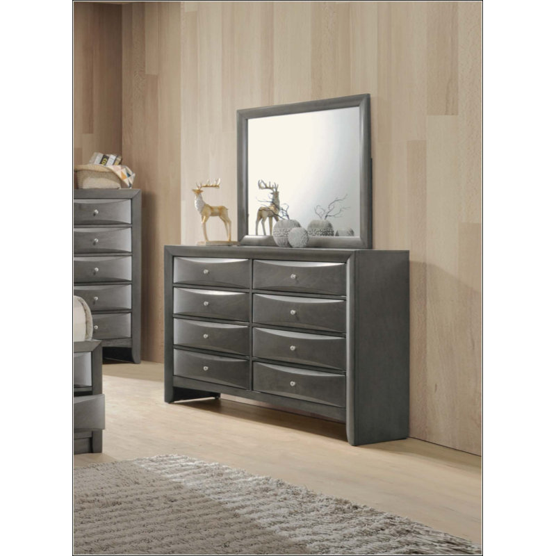 Commode à 5 tiroirs avec menuiserie à queue d'aronde anglaise durable et rangement spacieux pour les chambres modernes