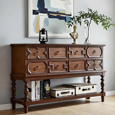 Buffet rétro en bois massif