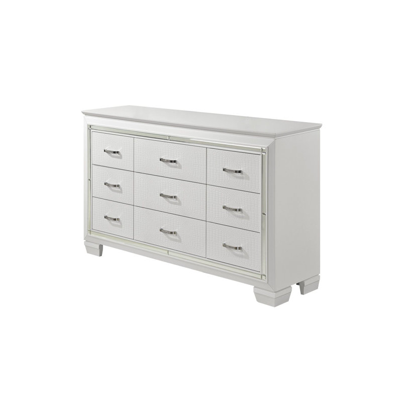 Ensemble de chambre à coucher à panneau en tissu d'ameublement à DEL Ibora 5-2_Devora, Grand, Blanc