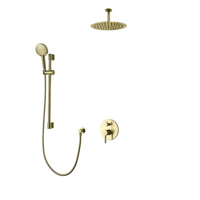 Système de douche complet à 2 voies Louth avec pomme de douche au plafond 10 po