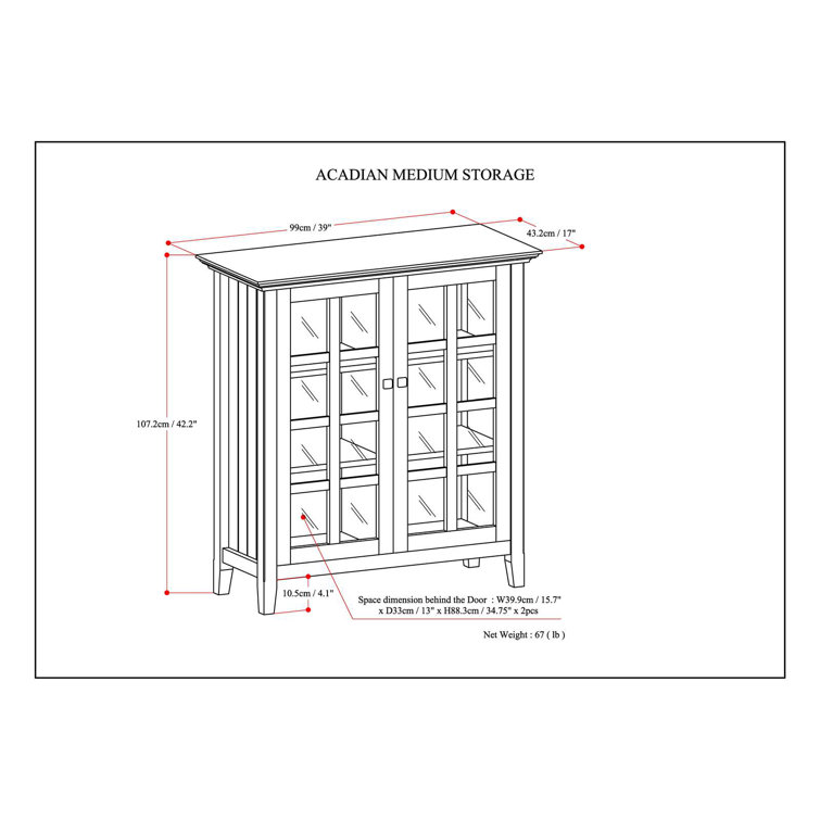 Lark Manor Edgecomb Solid Wood Door Accent Cabinet  Reviews Wayfair