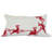 Santa Embroidered Feather Reversible Throw Pillow