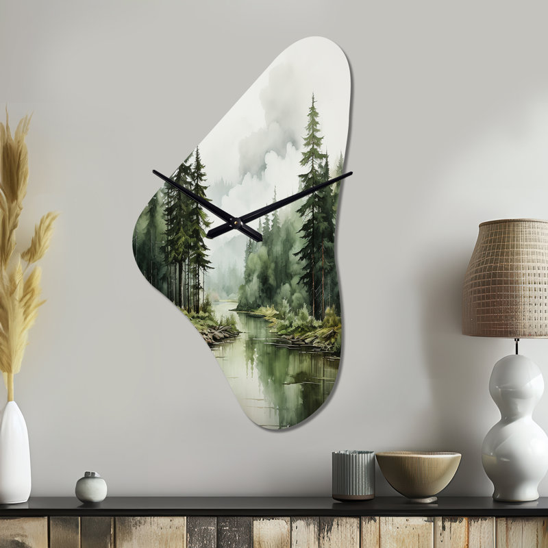Horloge murale asymétrique en métal Seretta, Grand