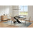Extendable Glass Top Metal Base Dining Table