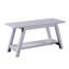 Banc en bois massif avec tablette, blanc