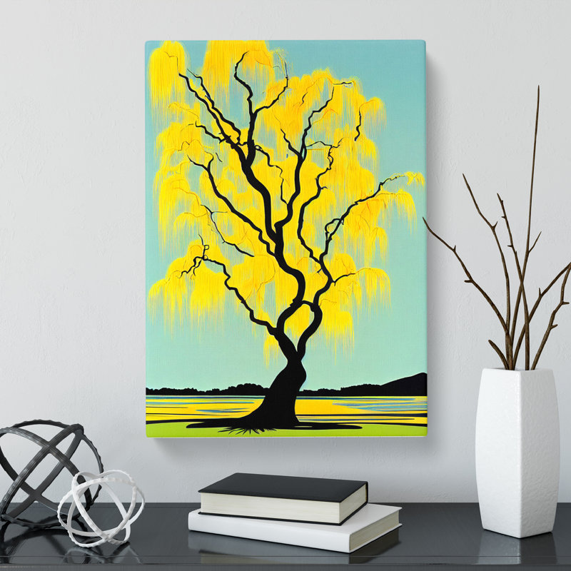 CAN-V0523-2498X The Weeping Willow Tree Vol.1 - Wrapped Canvas Print, 76cm H x 50cm W x 3cm D