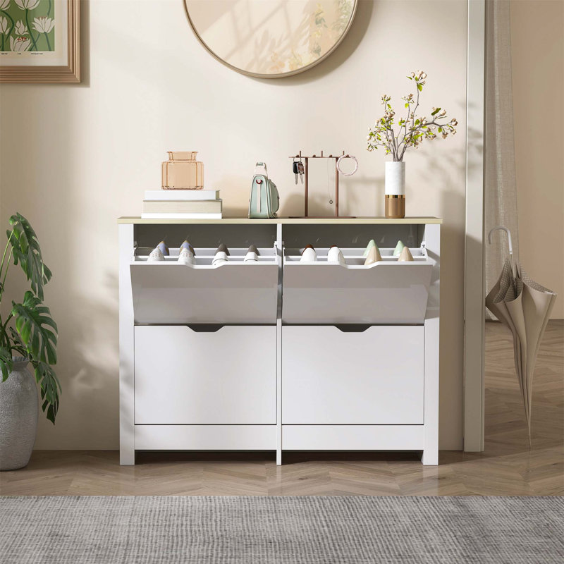 16 Pair Flip Down Shoe Storage