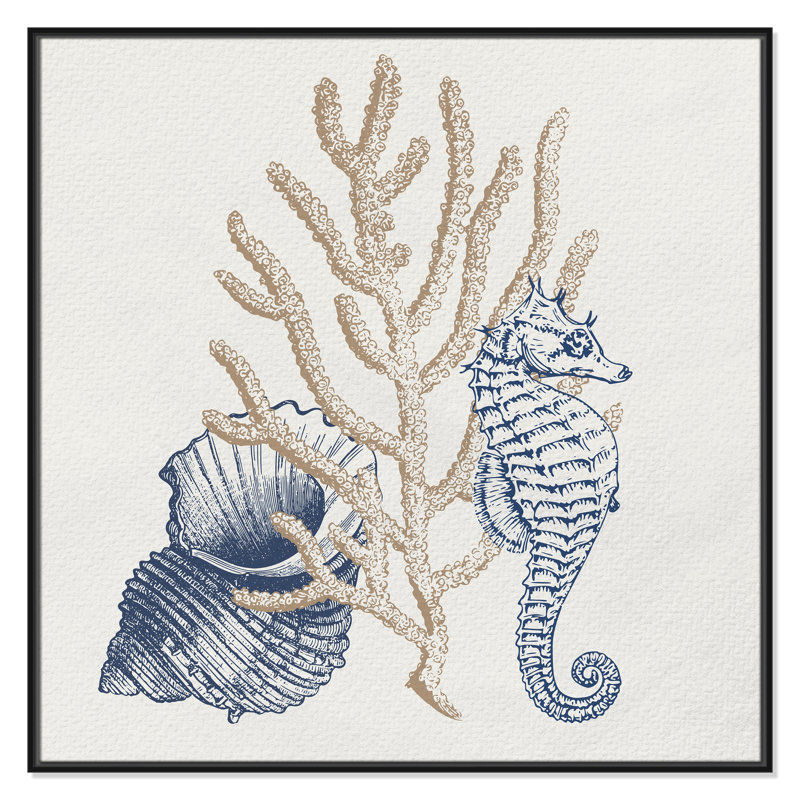 «Into the Sea II» par Kimberly Allen, Noir, H 41,5 po x l 41,5 po