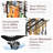 Mobile Alloy Steel Garden Tool Organizer - Sliding Shelf For Efficient Storage