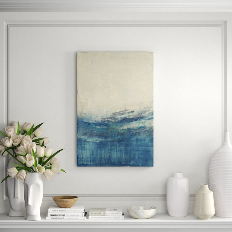 Deep Blue Seas Print by Chelsea Art Studio, Knife Gel, 60" H x 40" W x 1.5" D