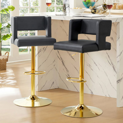 Swivel Adjustable Height Bar Stool (Set of 2)