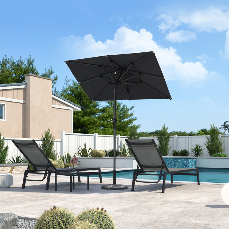 182cm Market Parasol, Gray