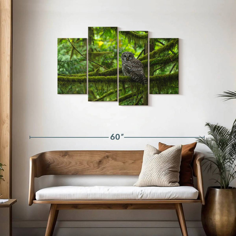 Brampt Mossy Tree Owl, 27" H x 43" W