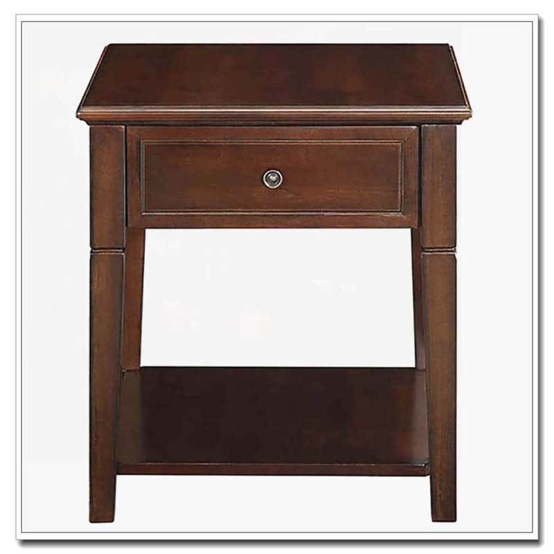 End Table with Bottom Shelf