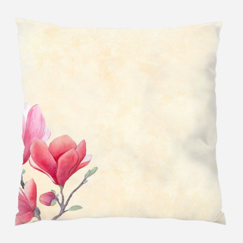 Coussin décoratif fleur Vara, Microsuède, Intérieur