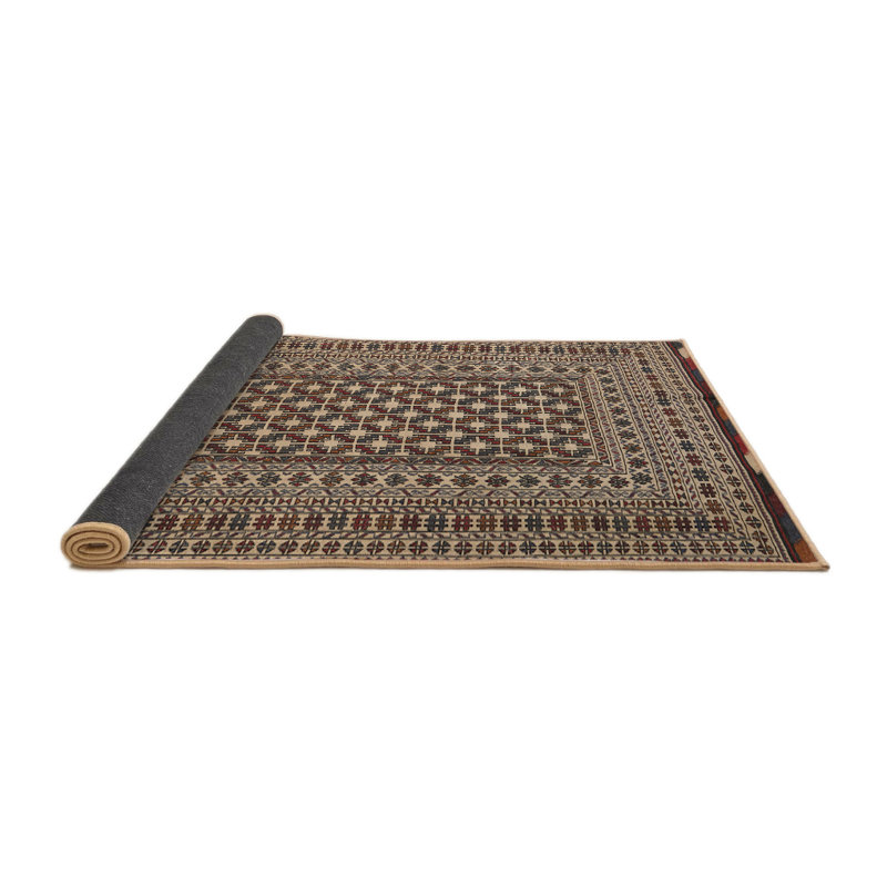 Tapis oriental ivoire / rouge, Rond 5 pi
