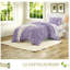 Ensemble de literie à motif floral Pcs, édredon en microfibre mauve avec motif Cozy Puffy, taille simple toutes saisons
