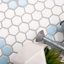 Carreau de mosaïque en porcelaine nid d'abeille 1 po x 1 po Value Series-98546888