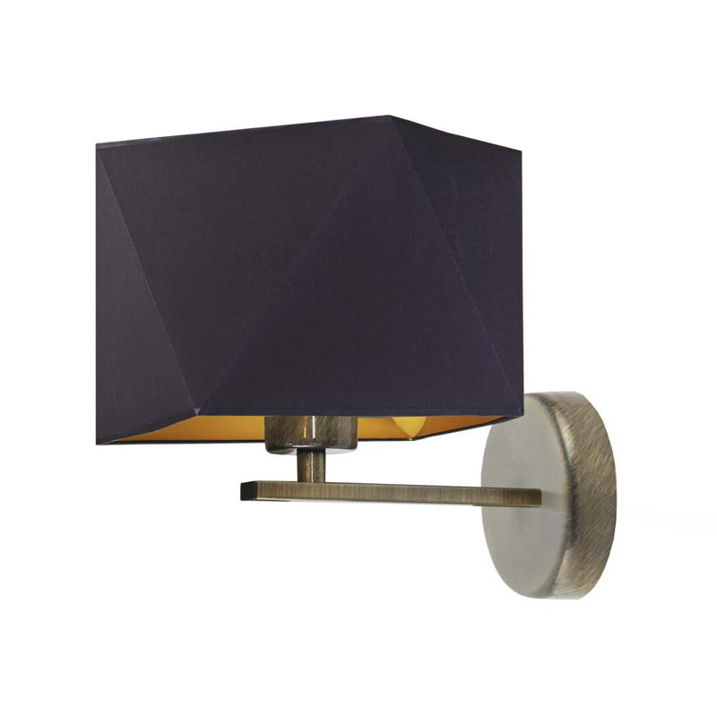 Mel Steel Armed Sconce, Black, Silver
