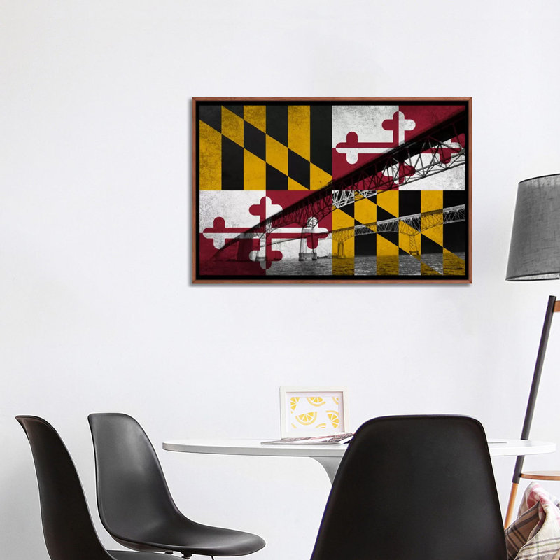 « maryland (chesapeake bay bridge) »-impression sur image, H 48 po x l 32 po x P 1,5 po, Toile tendue