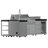 FORNO Bulnes Outdoor Kitchen 40" 84,000 BTU Stainless Steel BBQ with White Sintered Stone Countertops-112750211