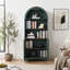 Armoire de rangement autoportante en MDF anti-égratignures avec appliques décoratives, tablettes et charnières réglables-794233644