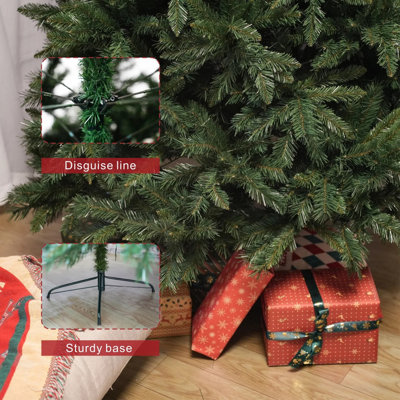 Classic Full-Bodied Artificial Holiday Tree, Decorative Christmas Tree with Dense Branch Tips and Stable Metal Stand for Indoor Seasonal Decor