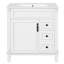 Meuble-lavabo de 30 po avec lavabo en céramique, deux tiroirs et tablette réglable - Rangement pratique pour les petits articles de toilette-1353958068