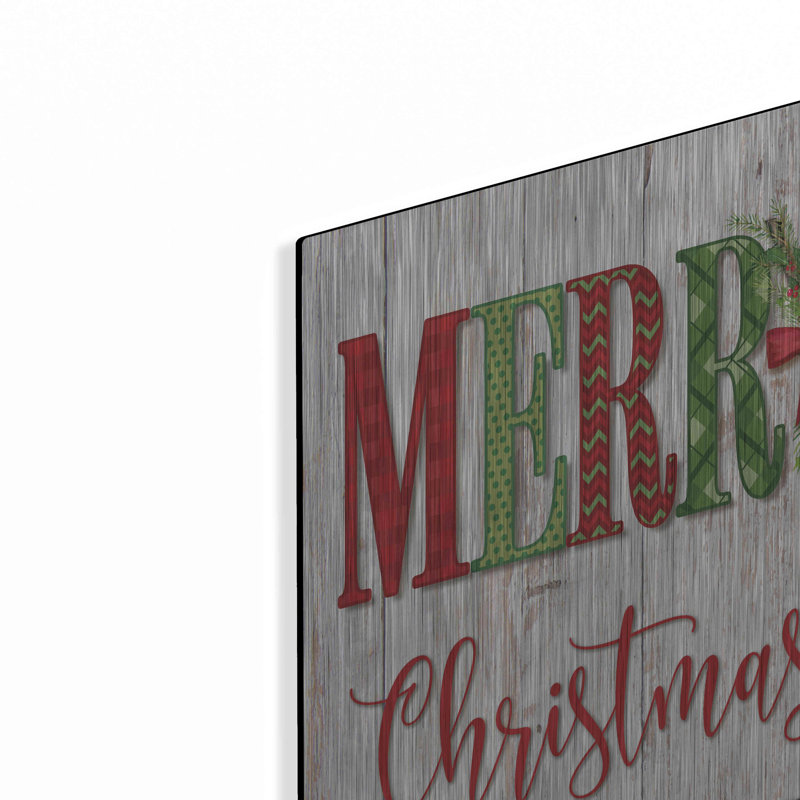 «Merry Christmas» par Mollie B, métal, H 16 po x l 12 po