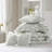 Adele Green 5-Piece Full/Queen Comforter Set with Decorative Pillows-116621895-129101809