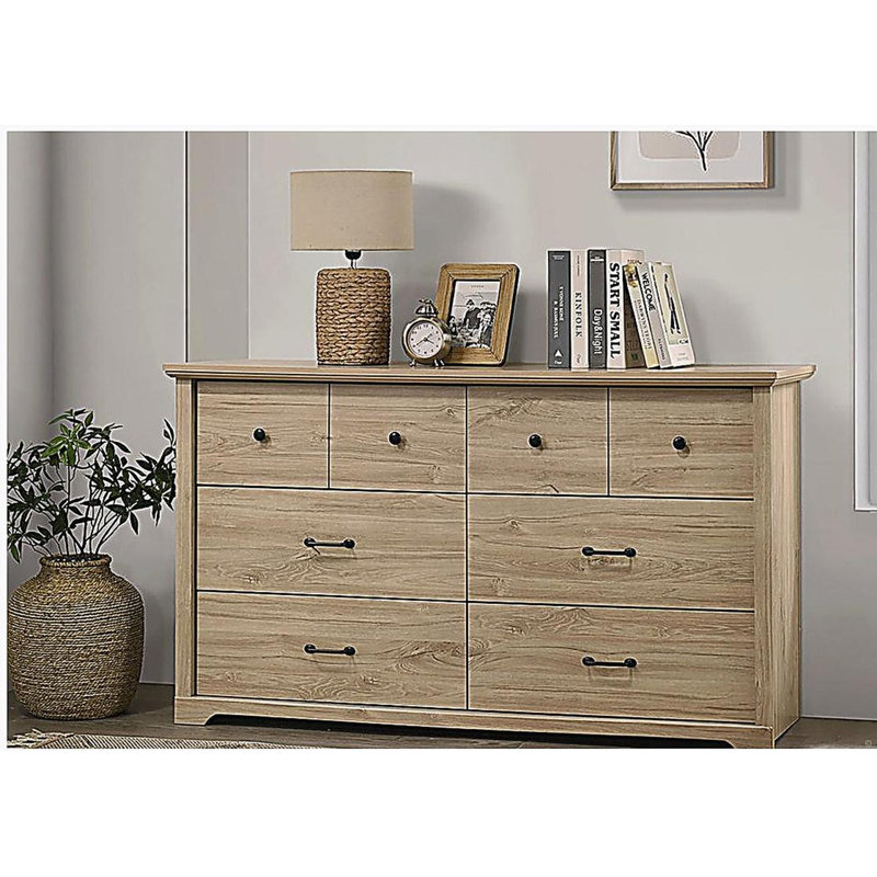 Commode 6 tiroirs avec poignées noires Elettra