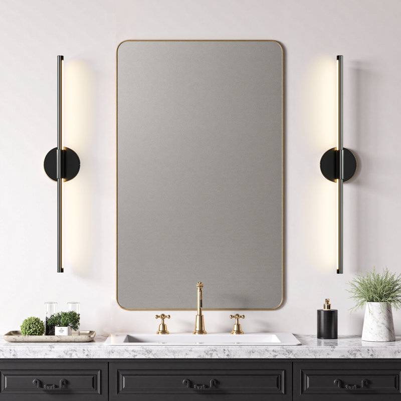 Dimmable LED Bath Bar, Matte Black