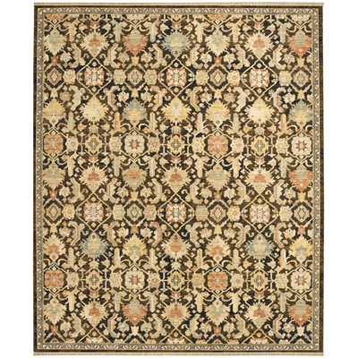 Tharun 8' x 10' Mocha Multicolor Vintage Indoor Rug