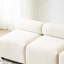 Canapé 78 po 3 places, 78 po, tissu beige, sans accoudoirs, structure en bois massif, ressorts à arc et mousse à haute résilience, arrangement de sièges personnalisable, assemblage pratique avec densité confortable