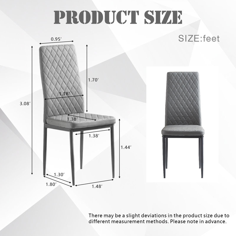 Ensemble de chaises de conférence Modern Home, 6, Gris