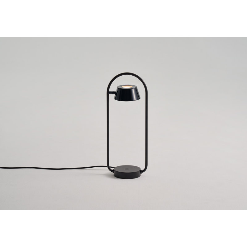 Lampe de table noire 19,3 po Hup, Noir brillant