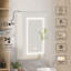 Ayushma Bathroom Mirror Cabinet with LED Lights, 3-Tier Storage Shelves-60739209