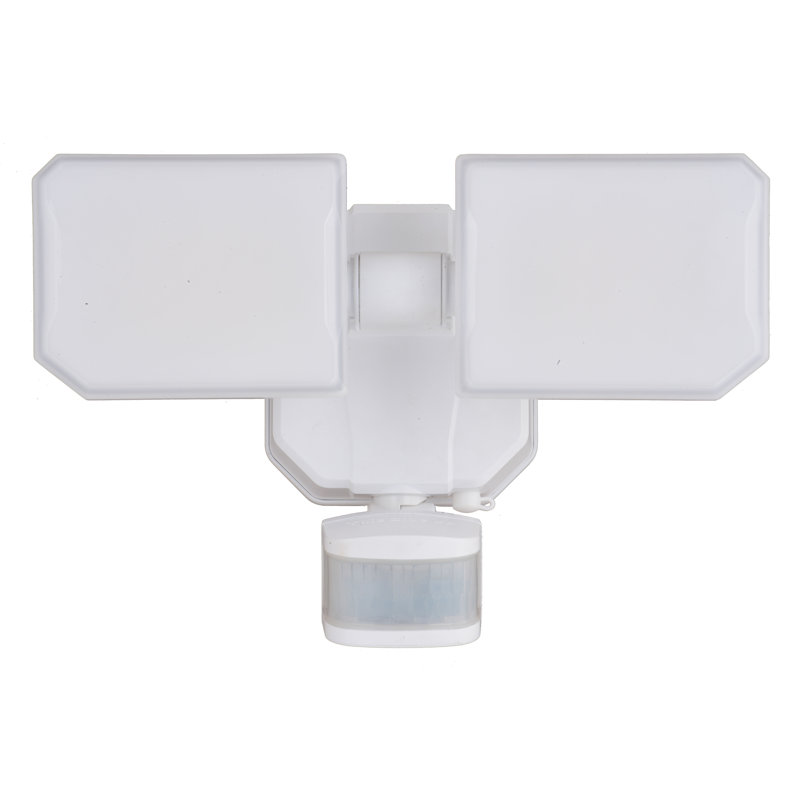 Dualux 2 - Head LED Battery Powered Dusk to Dawn Outdoor Security Area Light with Motion Sensor