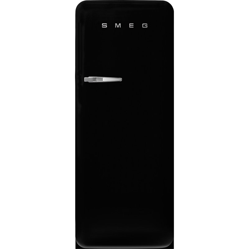 SMEG 50s Style 24'' Top Freezer 9.92 cu. ft. Refrigerator, Matte Black, Right
