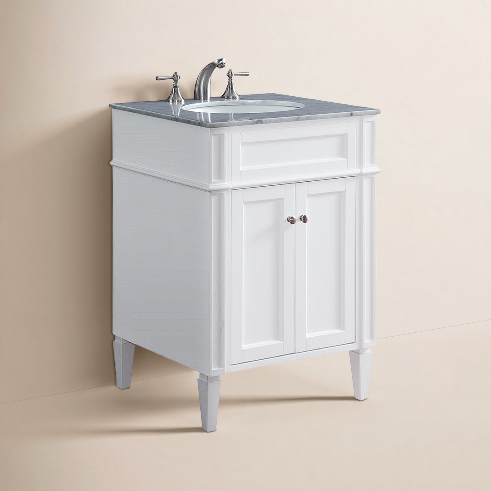 Rivers 24'' Single Bathroom Vanity, White
