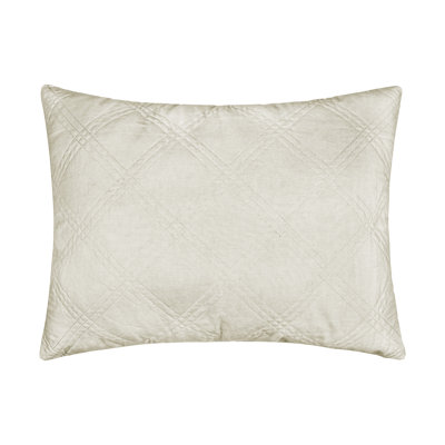 Washed Linen Natural Quilted King Sham