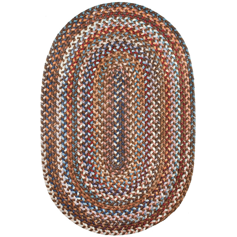 Tapis d’intérieur/d’extérieur tressé à la main Smyth, Ovale 2 pi x 3 pi