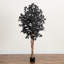Ficus artificiel noir d'Halloween avec tronc naturel-1771744909